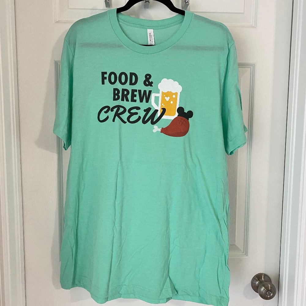 3XL Unisex Last Petal Tees Disney Inspired Food & Brew Crew Bella + Canvs Shirt